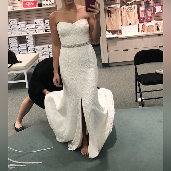 NWT Boho Wedding Dress + Belt - Picture 3 of 7